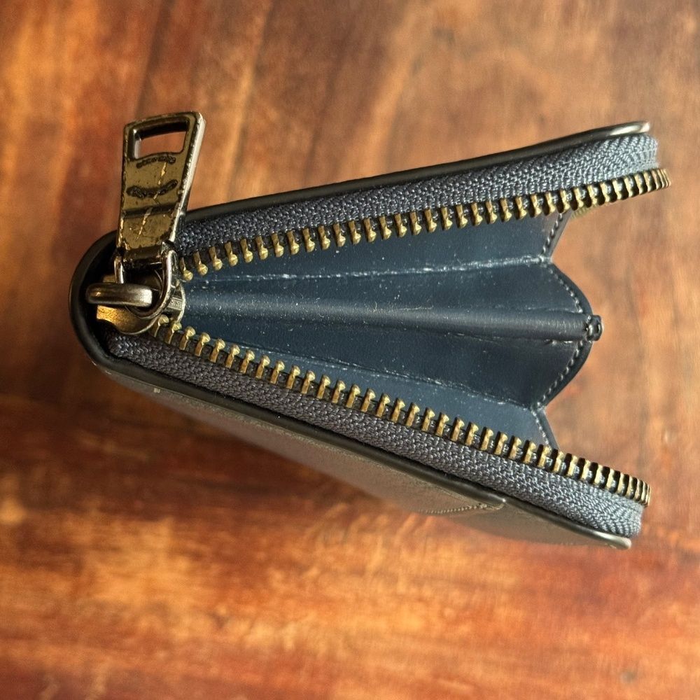 Coach Deep Blue Accordion Long Wallet - Picture 13 of 15